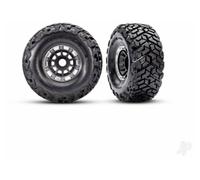 Traxxas Maxx Slash 1/8 5.3in Maxx Slash Wheels Tyres Black Satin TRX10272-BLK