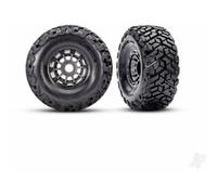 Traxxas Maxx Slash 1/8 Belted Tyres Grey Wheels Assembled Glued TRX10272-GRAY