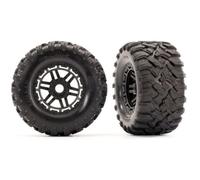 Traxxas Tire Rim Mounted Rim Black Maxx All Terrain