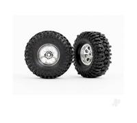 Traxxas Mickey Thompson Baja Pro XS 2.4x1.0in Chrome Wheels Tyres TRX9873