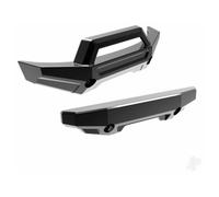 Traxxas Mini Maxx Front and Rear Bumper Set Black Chrome TRX10735-BLKCR
