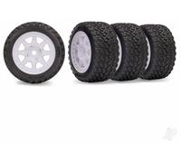 Traxxas Mini Rally Wheels Rally Tyres Front Rear White TRX10874