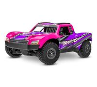 TRAXXAS Mini Slash 4x4 RTR Remote Control Car for Beginners, Mini Scale Pink with TQ BL-2s System, USB-C Charger and 2s LiPo Battery
