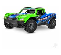 TRAXXAS Mini Slash 4x4 RTR, Remote Controlled Car for Beginners, Mini Scale Green with TQ BL-2s System, USB-C Charger and 2s LiPo Battery