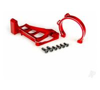 Traxxas Motor mounts (front & rear) (Red-anodised 6061-T6 aluminium) / 3x10mm CCS (with threadlock) (4) / 4x12mm BCS (with threadlock) (2) (for use with #3483 motor) TRX10262-RED