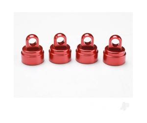 Traxxas Shock Caps Aluminium Red Anodised 4 pcs Ultra Shocks TRX3767X