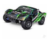 Traxxas Slash 4X4 BL-2S 1:10 4WD RTR Short Course Truck, Green (+ TQ 2-ch, BL-2s, 3300kV, 2S LiPo, USB-C Charger, Clipless Body) TRX68154-4-GRN