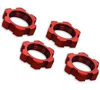 Traxxas Splined Serrated Red-Anodized Wheel Nuts (4 Piece), 17mm, Re (US IMPORT)