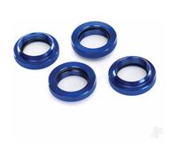 Traxxas Spring retainer (adjuster), Blue-anodised aluminium, GTX shocks (4 pcs) (assembled with o-ring) TRX7767