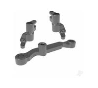 Traxxas Steering bellcranks, draglink (Grey-anodised 6061-T6 aluminium), 3x13mm SS (with threadlock) (2), 3x12mm BCS (with threadlock) (2), 5x8x2.5mm ball bearings (2), 5x10x4mm ball bearings (2) TRX1