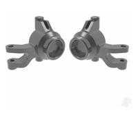Traxxas Steering blocks, 6061-T6 aluminium (Grey-anodised) (left & right), 3x12mm SS (with threadlock) (4 pcs), 3x15mm BCS (with threadlock) (2 pcs) TRX10734-GRAY