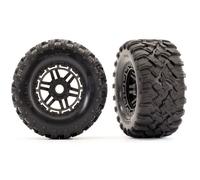 Traxxas Tire Rim Mounted Rim Black Maxx All Terrain