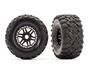 Traxxas Tire Rim Mounted Rim Black Maxx All Terrain