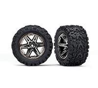 TRAXXAS Tires & wheels 2.8' (RXT black chrome wheels, Talon Extreme) (TRX6773X)