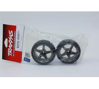 Traxxas TRX 9370 Response Tire on Front Wheel 1.9 Split Spoke Black Chrome