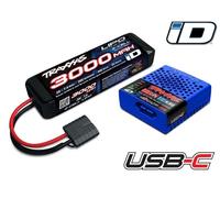 Traxxas TRX2985-2S Completer-Kit Usbc-Multi-Chemie Charger+2s 3000mAh 7,4V Lipo