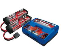 Traxxas TRX2990GX POWER PACK Dual EZ-Peak Plus Charger + 2x ID LiPo 11.1V 5000