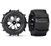 Traxxas TRX4175 Paddle Tires on Wheel 28 All-Star Chrome Black TSM Rate
