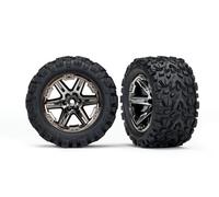 Traxxas TRX6773X Tires on Wheels 2.8 RXT Black Chrome, Talon Extreme (2)