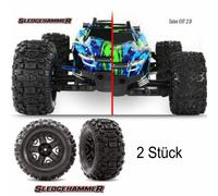 Traxxas TRX6792 Tires on 2.8 Rim Black Sledgehammer TSM Rated (2 pcs.)