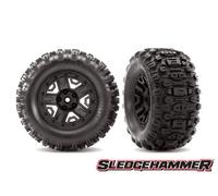 Traxxas TRX6792 Tires on 2.8 Rim Black Sledgehammer TSM Rated (2 pcs.)