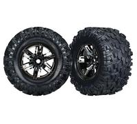 Traxxas TRX7772X Complete Wheels/Tires Traxxas X-Maxx/8S 2 Pcs. (Black Rim)
