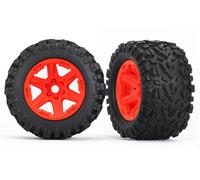 Traxxas TRX8672 Tires Mounted On Orange Rim (Talon EXT 38) E-Revo V 2.0