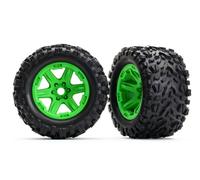 Traxxas TRX8672G Tires On Rim Green Mounted (Talon EXT 38) E-Revo V 2.0