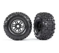 Traxxas TRX8973 Tires On Rim Black (Dual Profile 2.8/3.6) Sledgehammer MAXX