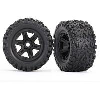 Traxxas tire mounted on black rim (Talon EXT 3.8) TRX8672 E-Revo 1:8