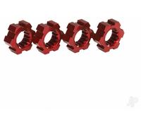 Traxxas Wheel Hubs, Hex, Aluminium (Red-Anodised) (4)