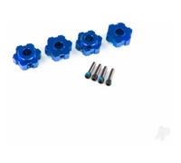 Traxxas Wheel Hubs, hex, aluminium (Blue-anodised) (4 pcs) / 4x13mm screw pins (4 pcs) TRX8956X