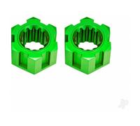 Traxxas Wheel hubs, hex, front (6061-T6 aluminium, green-anodised) (2) TRX10954-GRN