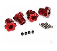 Traxxas Wheel Hubs Splined 17mm Red Anodised for E-Revo WideMaxx TRX8654R