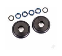 Traxxas Wheelie Bar Wheels Pair 6061-T6 Aluminium Grey Anodised TRX9461T