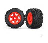 Traxxas Wheels and Tyres Assembled Glued Orange Talon EXT 1/8 TRX8672A