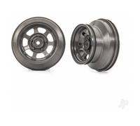 Traxxas Wheels Dirt Oval Graphite Grey Dual Profile 2.2in Outer 3.0in Inner TRX10472