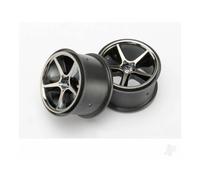 Traxxas Wheels Gemini Black Chrome 2.2 Inch 1/16 Scale Truck Wheels 12mm Hex TRX7172A