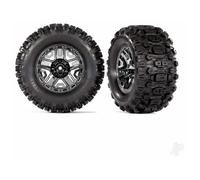 Traxxas Wheels Tyres Assembled 2.8in Black Chrome Sledgehammer TRX9072