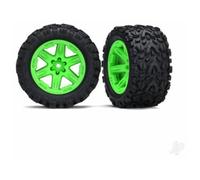Traxxas Wheels & Tyres, assembled, glued (2.8") (RXT green wheels, Talon EXT Tyres, foam inserts) (2WD electric rear) (2) (TSM rated) TRX6774G
