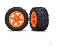 Traxxas Wheels & Tyres, assembled, glued (2.8") (RXT orange wheels, Talon EXT Tyres, foam inserts) (2WD electric rear) (2) (TSM rated) TRX6774A