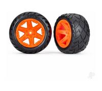 Traxxas Wheels & Tyres, Assembled, Glued (2.8in) (RXT Orange wheels, Anaconda tyres, foam inserts) (2WD electric rear) (2) (TSM rated) TRX6768A