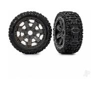 Traxxas Wheels & Tyres, Assembled, Glued (3.0" Grey wheels, Sledgehammer tyres, foam inserts) (2) TRX9073