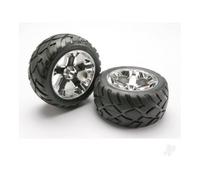 Traxxas Wheels Tyres Assembled Glued All-Star Chrome Anaconda TRX5576R