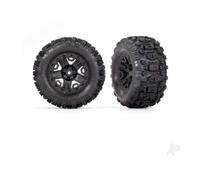 Traxxas Wheels & Tyres, Assembled, Glued (Black 2.8in wheels, Sledgehammer tyres, foam inserts) (electric rear) (2) (TSM rated) TRX3778