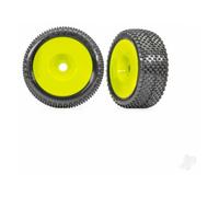 Traxxas Wheels & Tyres, assembled, glued (Yellow dished 3.0" wheels, Response Pro 3.0" tyres, foam inserts) (2 pcs) TRX9074-YLW