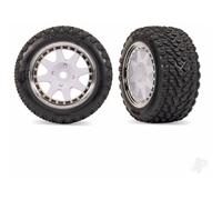 Traxxas White Front Mini Rally Wheels with Rally Tires (2) TRX10872-WHTC