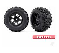 Traxxas X-Maxx 1/6 Sledgehammer Belted Tyres Wheel Tyre Assembly Pair TRX7871