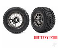 Traxxas XRT 1/6 Wheels Tyres Assembled Gravix Black Chrome TRX7862X