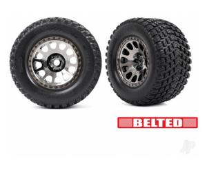 Traxxas XRT 1/6 Wheels Tyres Assembled Gravix Black Chrome TRX7862X